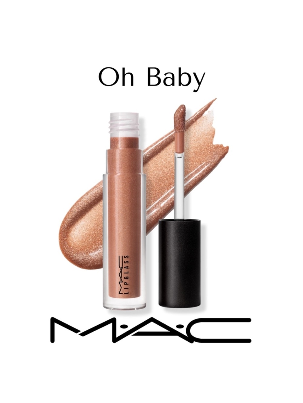 MAC Cosmetics Lipglass Liquid Lip Gloss in Oh Baby